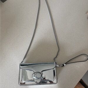Coach Silver Metallic Chain Shoulder Bag - Contemporary Women’s Crossbody